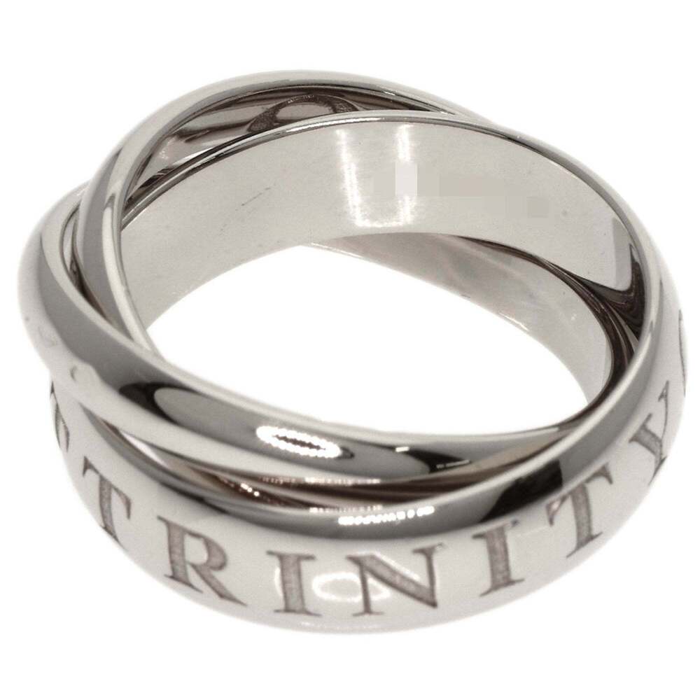 Cartier Authentic 18k Silver Trinity Ring #52 - image 3